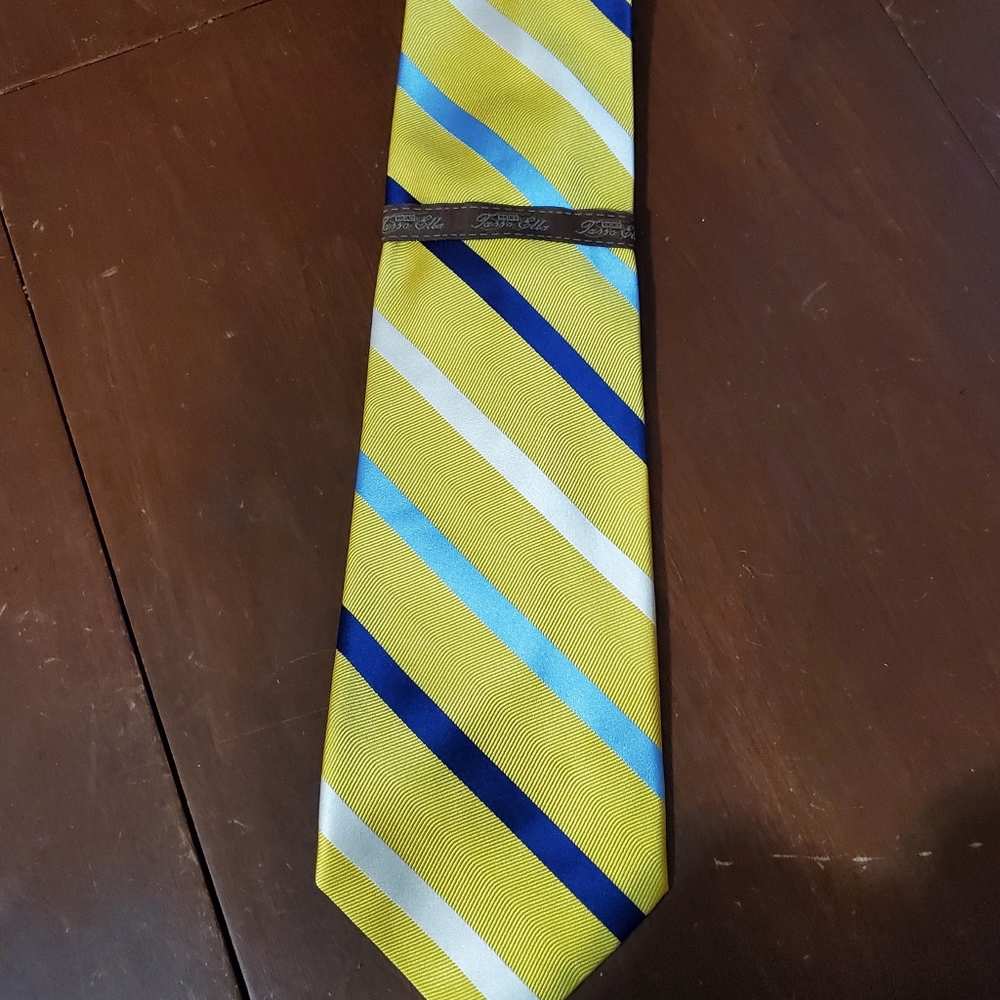 Tasso Elba Silk Diagonal Striped Tie NWOT